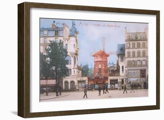 1904 Carte Postal Moulin Rouge-null-Framed Giclee Print