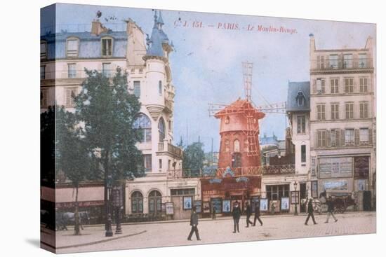 1904 Carte Postal Moulin Rouge-null-Stretched Canvas
