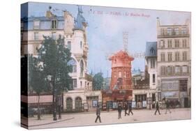 1904 Carte Postal Moulin Rouge-null-Stretched Canvas