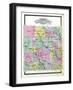 1904, Custer County Outline Map, Nebraska, United States-null-Framed Giclee Print