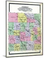 1904, Custer County Outline Map, Nebraska, United States-null-Mounted Giclee Print