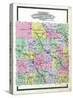 1904, Custer County Outline Map, Nebraska, United States-null-Stretched Canvas
