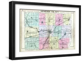 1904, Genesee County Map, New York, United States-null-Framed Giclee Print