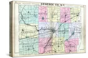 1904, Genesee County Map, New York, United States-null-Stretched Canvas