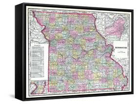 1904, Missouri State Map, Missouri, United States-null-Framed Stretched Canvas