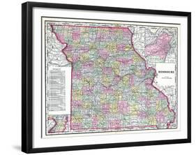 1904, Missouri State Map, Missouri, United States-null-Framed Giclee Print