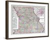 1904, Missouri State Map, Missouri, United States-null-Framed Giclee Print