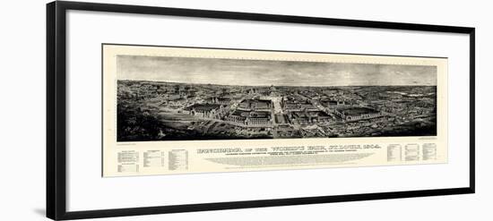 1904, Saint Louis World's Fair Bird's Eye View Published by Melville, Missouri, United S-null-Framed Giclee Print