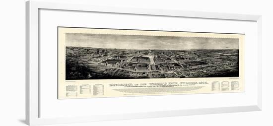 1904, Saint Louis World's Fair Bird's Eye View Published by Melville, Missouri, United S-null-Framed Giclee Print