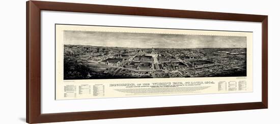 1904, Saint Louis World's Fair Bird's Eye View Published by Melville, Missouri, United S-null-Framed Giclee Print