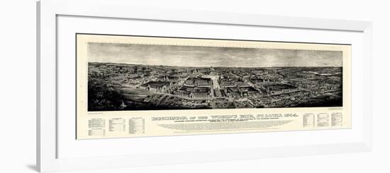 1904, Saint Louis World's Fair Bird's Eye View Published by Melville, Missouri, United S-null-Framed Premium Giclee Print