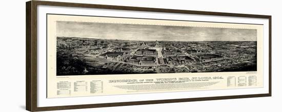 1904, Saint Louis World's Fair Bird's Eye View Published by Melville, Missouri, United S-null-Framed Premium Giclee Print