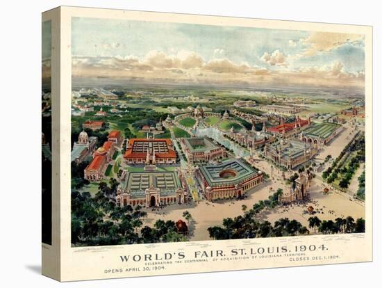 1904, Saint Louis World's Fair Bird's Eye View Unattributed Publisher, Missouri, United-null-Stretched Canvas