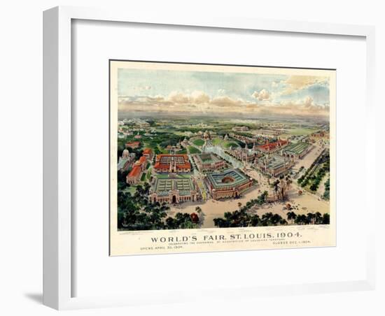 1904, Saint Louis World's Fair Bird's Eye View Unattributed Publisher, Missouri, United-null-Framed Giclee Print