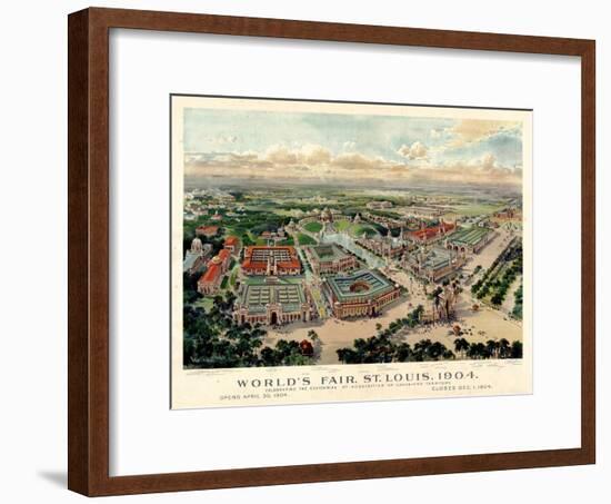 1904, Saint Louis World's Fair Bird's Eye View Unattributed Publisher, Missouri, United-null-Framed Giclee Print