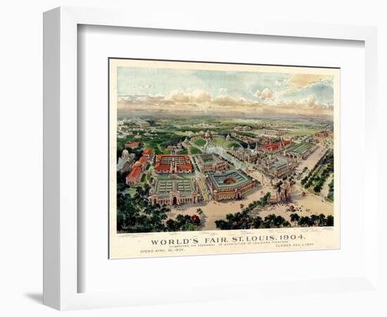 1904, Saint Louis World's Fair Bird's Eye View Unattributed Publisher, Missouri, United-null-Framed Giclee Print