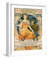 1904 St. Louis World's Fair Poster-Alphonse Mucha-Framed Art Print