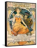 1904 St. Louis World's Fair Poster-Alphonse Mucha-Framed Stretched Canvas