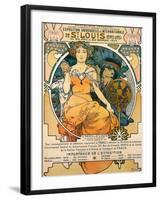 1904 St. Louis World's Fair Poster-Alphonse Mucha-Framed Art Print