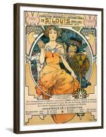 1904 St. Louis World's Fair Poster-Alphonse Mucha-Framed Art Print