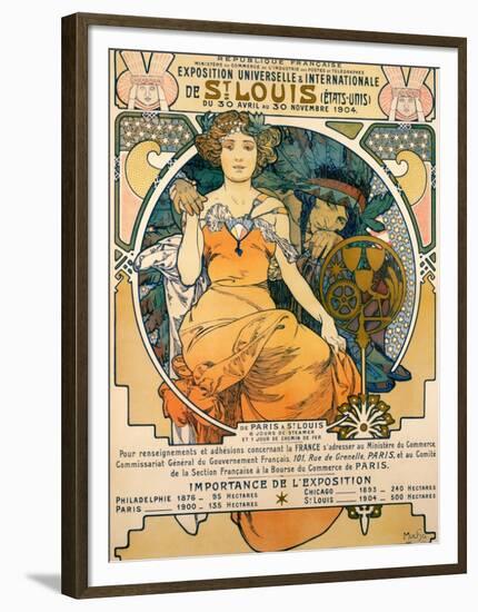 1904 St. Louis World's Fair Poster-Alphonse Mucha-Framed Art Print