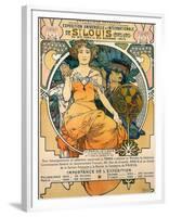 1904 St. Louis World's Fair Poster-Alphonse Mucha-Framed Art Print