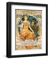 1904 St. Louis World's Fair Poster-Alphonse Mucha-Framed Art Print