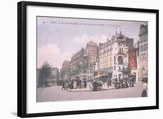 1905 Carte Postal Moulin Rouge-null-Framed Giclee Print