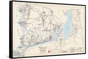 1905, Falmouth Town - Index Map, Falmouth Town - Quisset, Massachusetts, United States-null-Framed Stretched Canvas