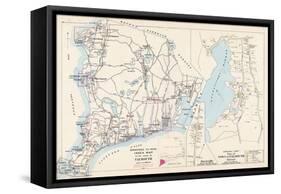 1905, Falmouth Town - Index Map, Falmouth Town - Quisset, Massachusetts, United States-null-Framed Stretched Canvas