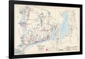 1905, Falmouth Town - Index Map, Falmouth Town - Quisset, Massachusetts, United States-null-Framed Giclee Print