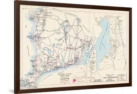 1905, Falmouth Town - Index Map, Falmouth Town - Quisset, Massachusetts, United States-null-Framed Giclee Print