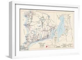 1905, Falmouth Town - Index Map, Falmouth Town - Quisset, Massachusetts, United States-null-Framed Giclee Print