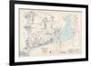 1905, Falmouth Town - Index Map, Falmouth Town - Quisset, Massachusetts, United States-null-Framed Premium Giclee Print
