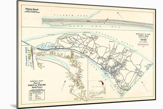 1905, Pilgrim Beach, Truro Town - Truro North, Truro Town Index Map, Massachusetts, United States-null-Mounted Giclee Print