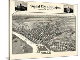1905, Salem Bird's Eye View, Oregon, United States-null-Stretched Canvas