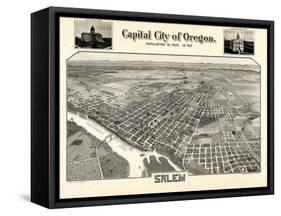 1905, Salem Bird's Eye View, Oregon, United States-null-Framed Stretched Canvas