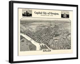 1905, Salem Bird's Eye View, Oregon, United States-null-Framed Giclee Print