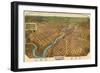 1905, Spokane Bird's Eye View, Washington, United States-null-Framed Giclee Print