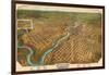 1905, Spokane Bird's Eye View, Washington, United States-null-Framed Giclee Print