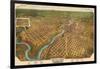 1905, Spokane Bird's Eye View, Washington, United States-null-Framed Giclee Print