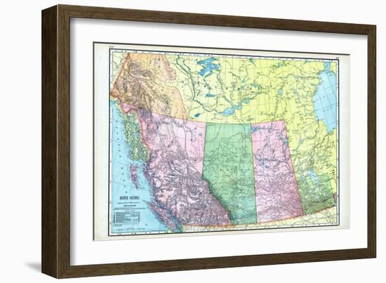 1906, Canada, Alaska, Alberta, British Columbia, Saskatchewan, North America, British Columbia-null-Framed Giclee Print