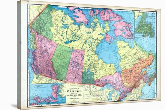 1906, Canada, North America, Dominion of Canada, Artic Regions, Franklin District, Newfoundland-null-Stretched Canvas