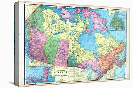 1906, Canada, North America, Dominion of Canada, Artic Regions, Franklin District, Newfoundland-null-Stretched Canvas