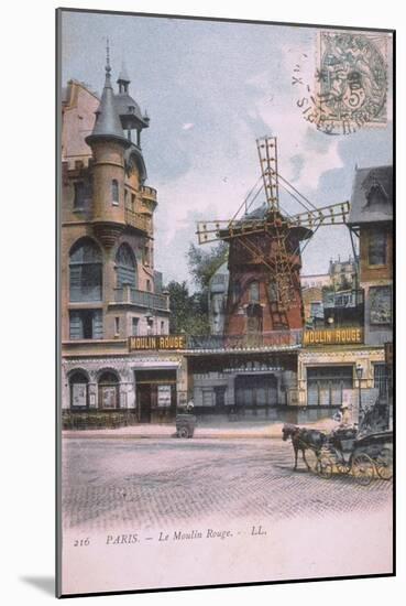 1906 carte postale Moulin Rouge-null-Mounted Giclee Print