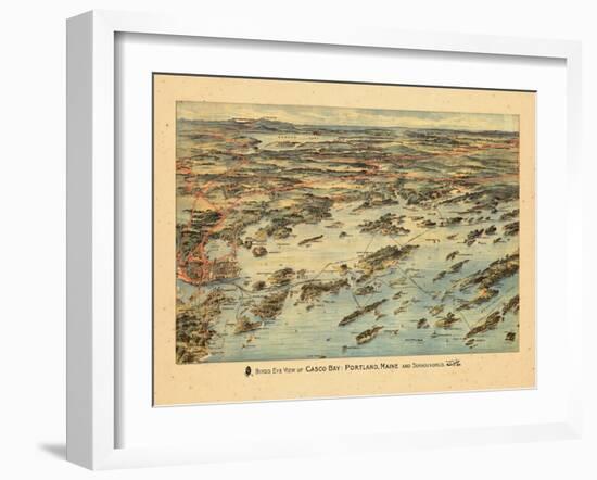 1906, Casco Bay, Portland, Maine-null-Framed Premium Giclee Print