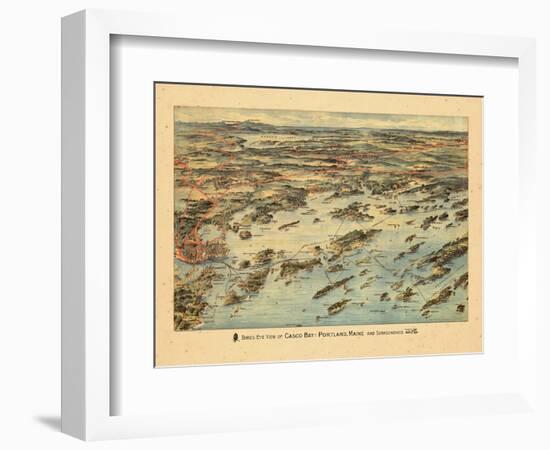 1906, Casco Bay, Portland, Maine-null-Framed Giclee Print