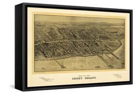 1906 Coney Island Map-N. Harbick-Framed Stretched Canvas