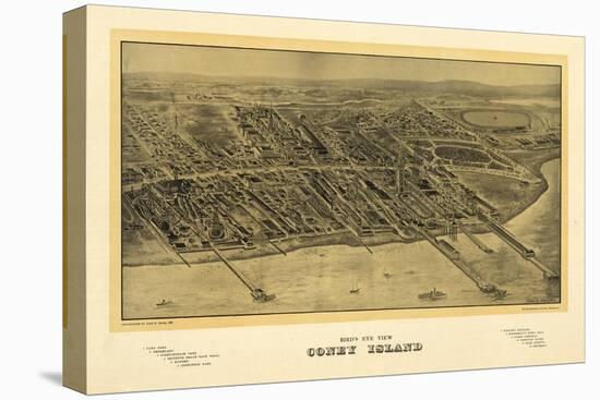 1906 Coney Island Map-N. Harbick-Stretched Canvas