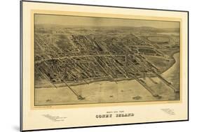 1906 Coney Island Map-N. Harbick-Mounted Art Print